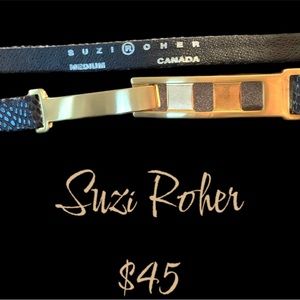 Suzi Roher 80s Style Vintage Faux Snake Skin Belt